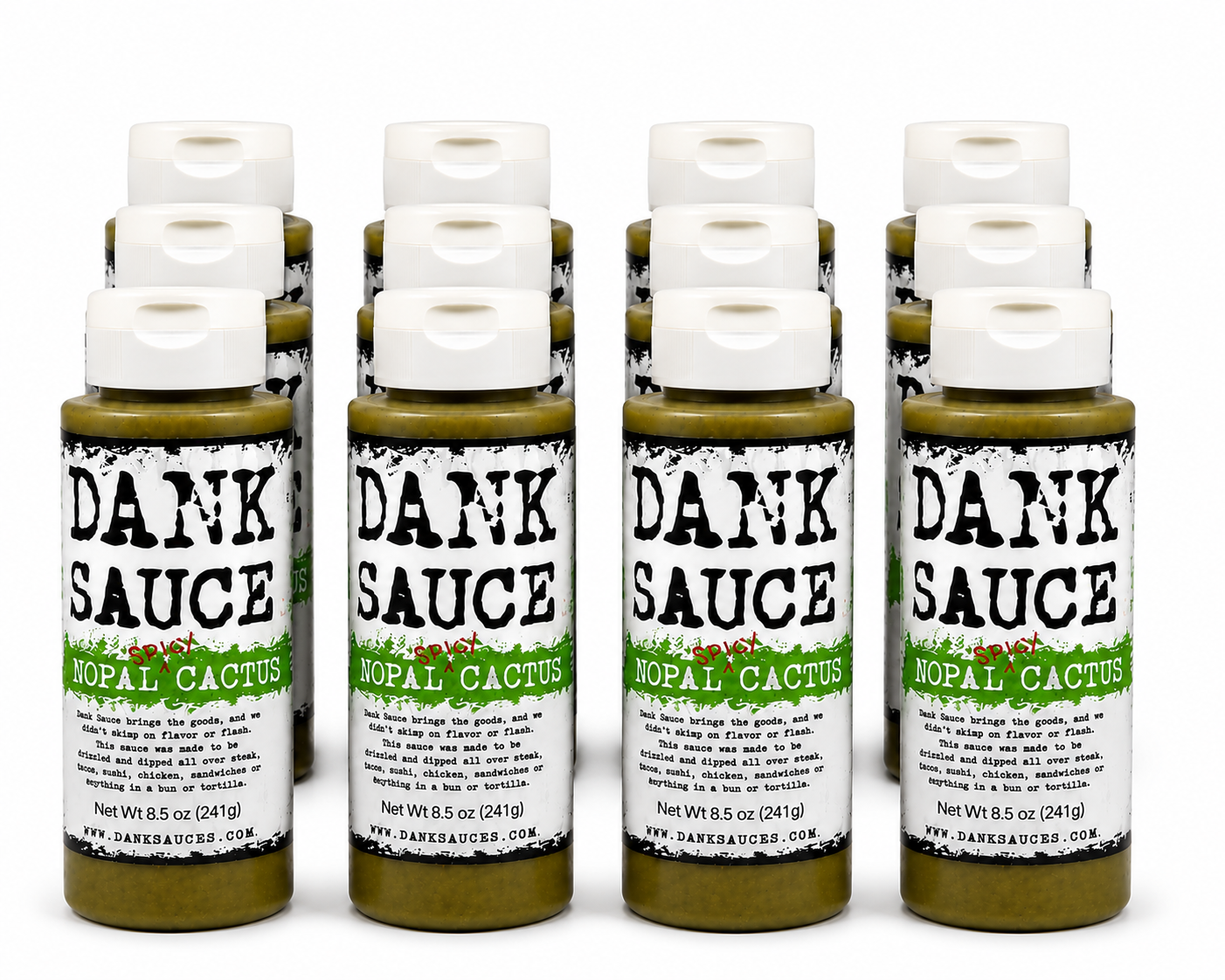 Dank Sauce Gourmet Hot Sauce Bundle Pack | Original, Fat Chili & Nopal Cactus | 3, 6 or 12 Bottles