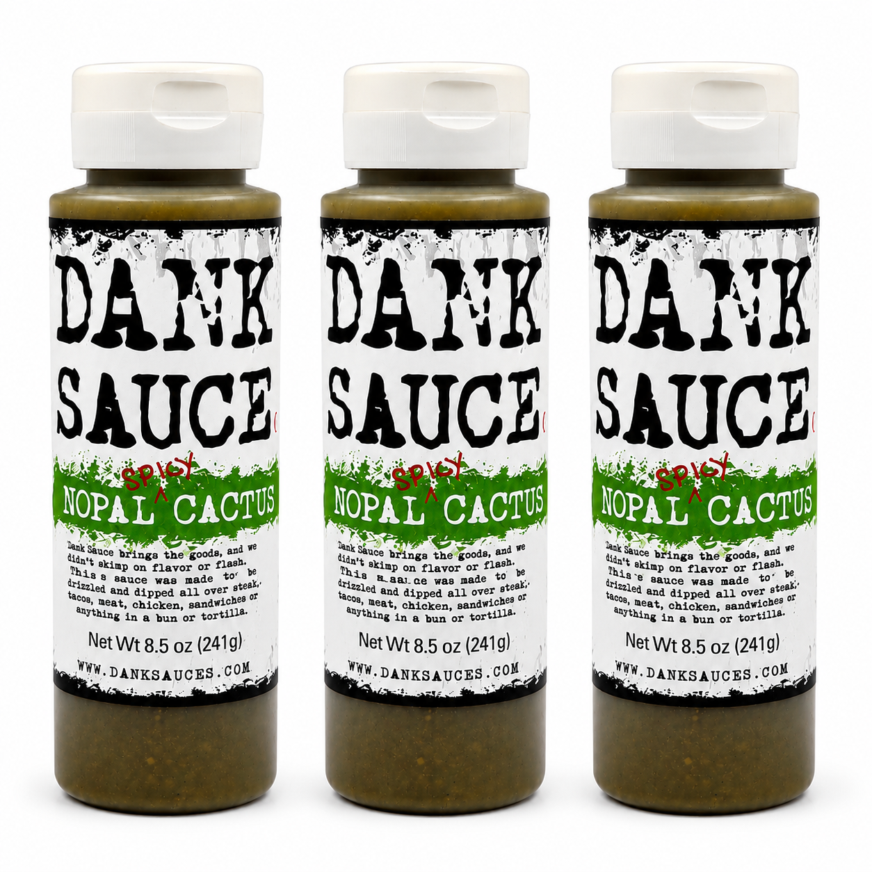 Dank Sauce Gourmet Hot Sauce Bundle Pack | Original, Fat Chili & Nopal Cactus | 3, 6 or 12 Bottles